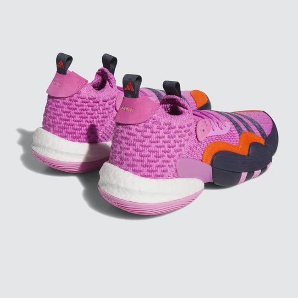 Vibrant Lilac and Black Sneakers with Orange Accents Trae 2 Basketball Sneakers